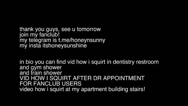 honey_sunshine 30-10-2024 orgasm Female