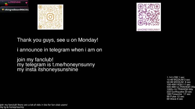 honey_sunshine 24-10-2025 fuckpussy Female